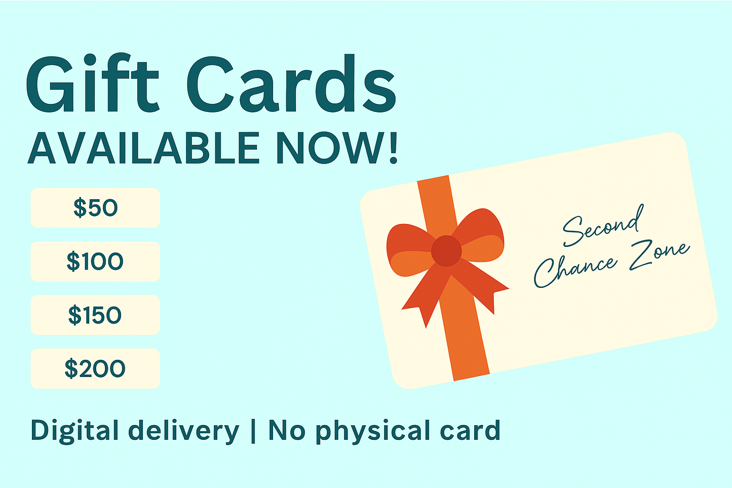 Second Chance Zone Gift Card 🎁