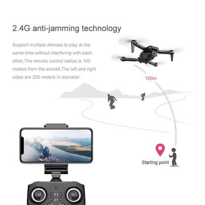 XT6 WIFI FPV Drone; 4k Double Camera HD