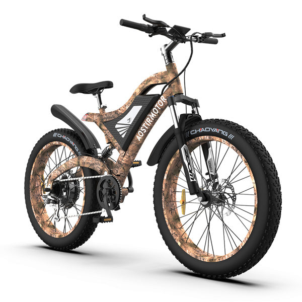 AOSTIRMOTOR 26" 1500W Electric Bike Fat Tire 48V 15AH Removable Lithium Battery for Adults S18-1500W