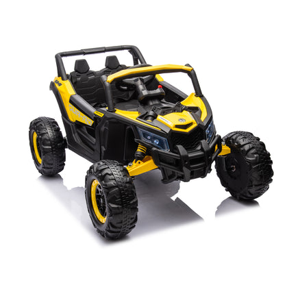 12V Ride On Car with Remote Control,UTV ride on for kid,3-Point Safety Harness, Music Player (USB Port/Volume Knob/Battery Indicator), LED Lights, High-Low Speed Switch - Off-Road Adventure for Kids