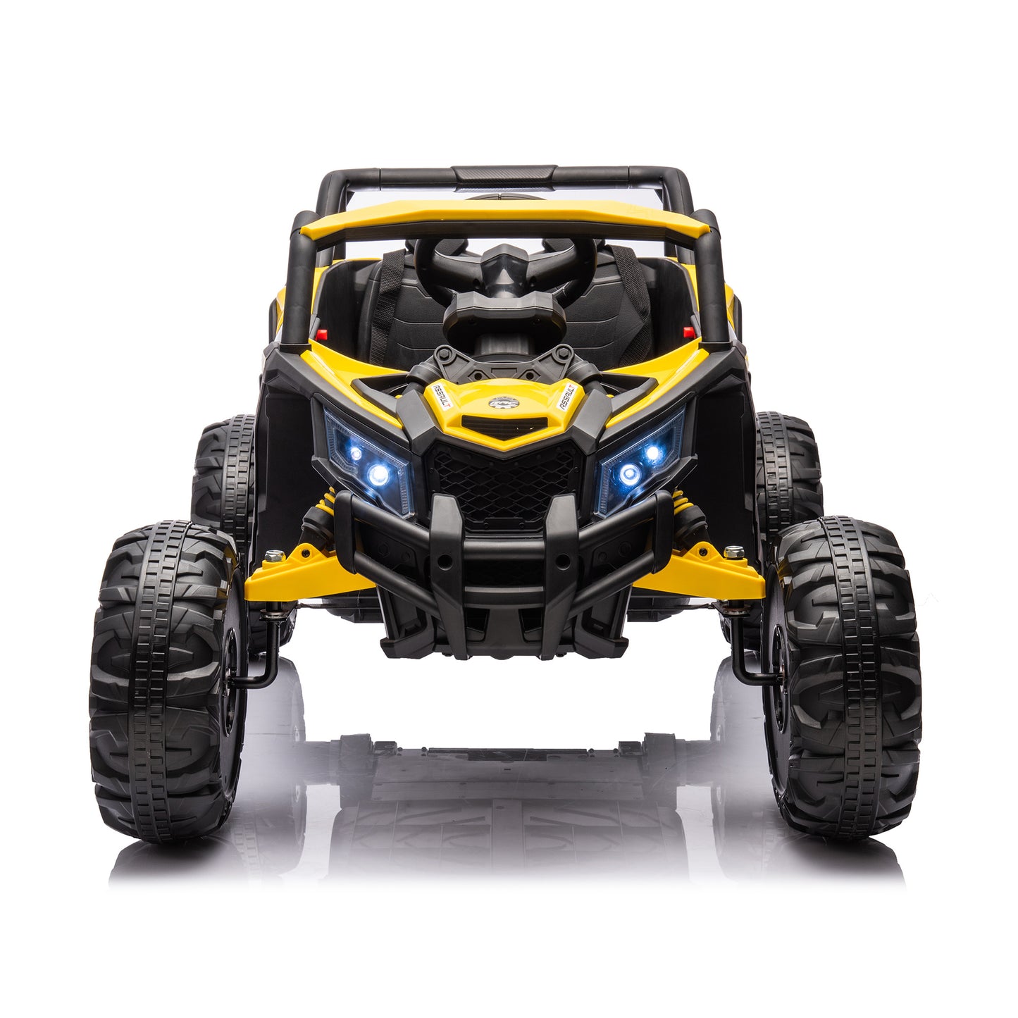 12V Ride On Car with Remote Control,UTV ride on for kid,3-Point Safety Harness, Music Player (USB Port/Volume Knob/Battery Indicator), LED Lights, High-Low Speed Switch - Off-Road Adventure for Kids