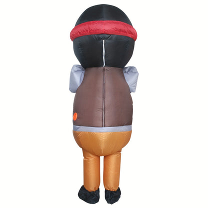 Inflatable Costume Suit With Mask, Funny Halloween Christmas Holiday Cosplay Party Decors