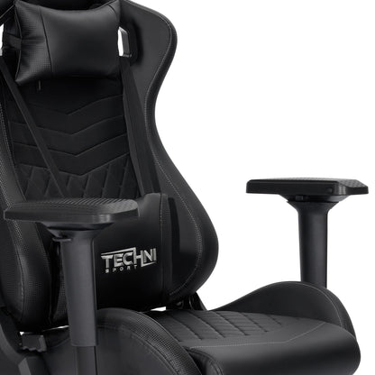 Techni Sport TS-83 Racer Style PC Gaming Chair; Ergonomic High Back, Black