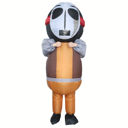 Inflatable Costume Suit With Mask, Funny Halloween Christmas Holiday Cosplay Party Decors