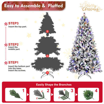 4ft White Artificial Christmas Tree Prelit With Stand ,100 Warm White Led Lights, Realistic 241 Branch Tips PVC White Norwood Spruce Tree Easy Assembly For Indoor, Home