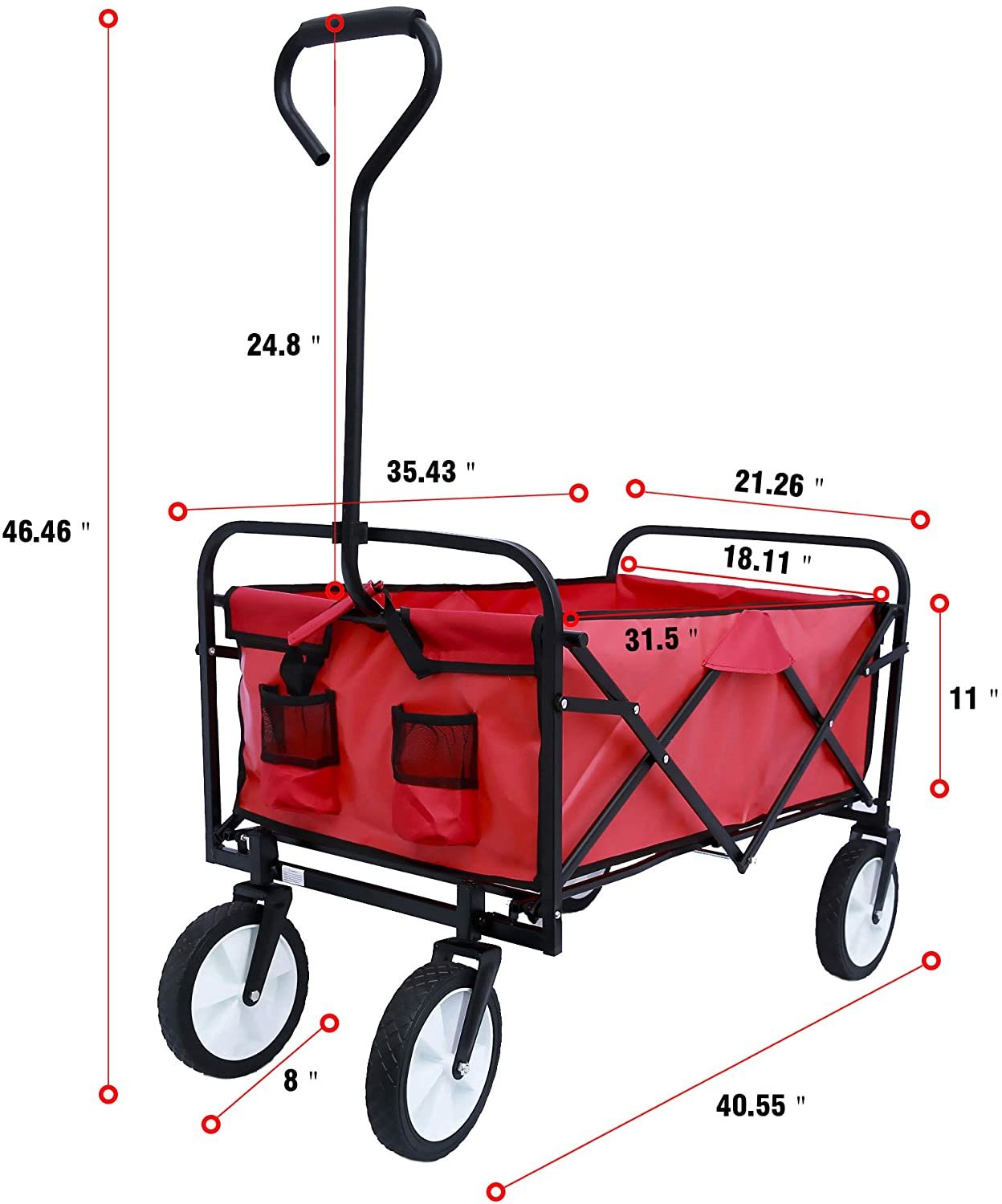 Folding Wagon; Garden, Shopping, Beach Cart