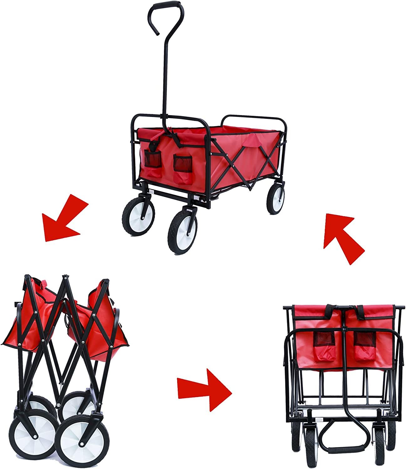 Folding Wagon; Garden, Shopping, Beach Cart