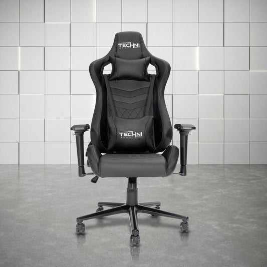 Techni Sport TS-83 Racer Style PC Gaming Chair; Ergonomic High Back, Black