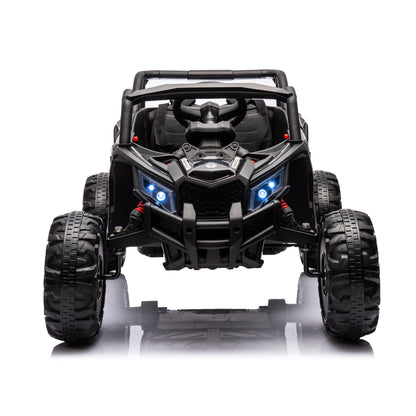 12V Ride On Car with Remote Control,UTV ride on for kid,3-Point Safety Harness, Music Player (USB Port/Volume Knob/Battery Indicator), LED Lights, High-Low Speed Switch - Off-Road Adventure for Kids