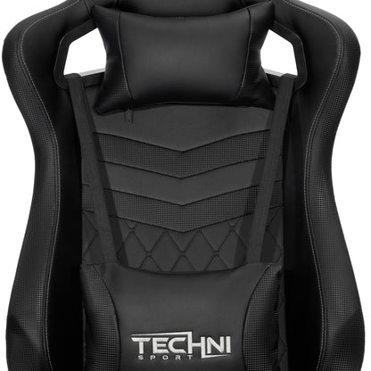 Techni Sport TS-83 Racer Style PC Gaming Chair; Ergonomic High Back, Black