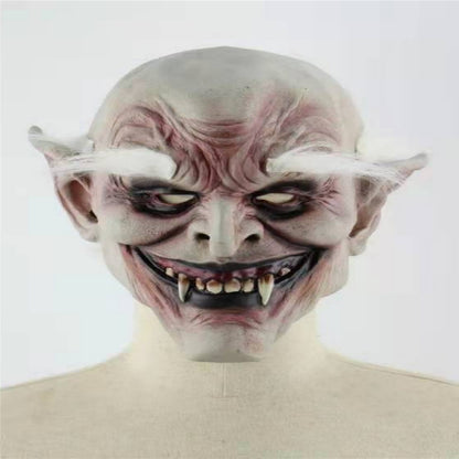 Halloween Evil Mask White Eyes Demon Elf Mask Scary Party Mask Horror Mask Halloween Cosplay Costume Props Party Supplies