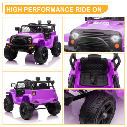 LEADZM Dual Drive Jeep; 12V 4.5A.h with 2.4G Remote Control, Purple