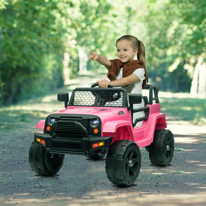 LEADZM 12V Jeep; Dual Drive 4.5A.h with 2.4G Remote Control; Pink