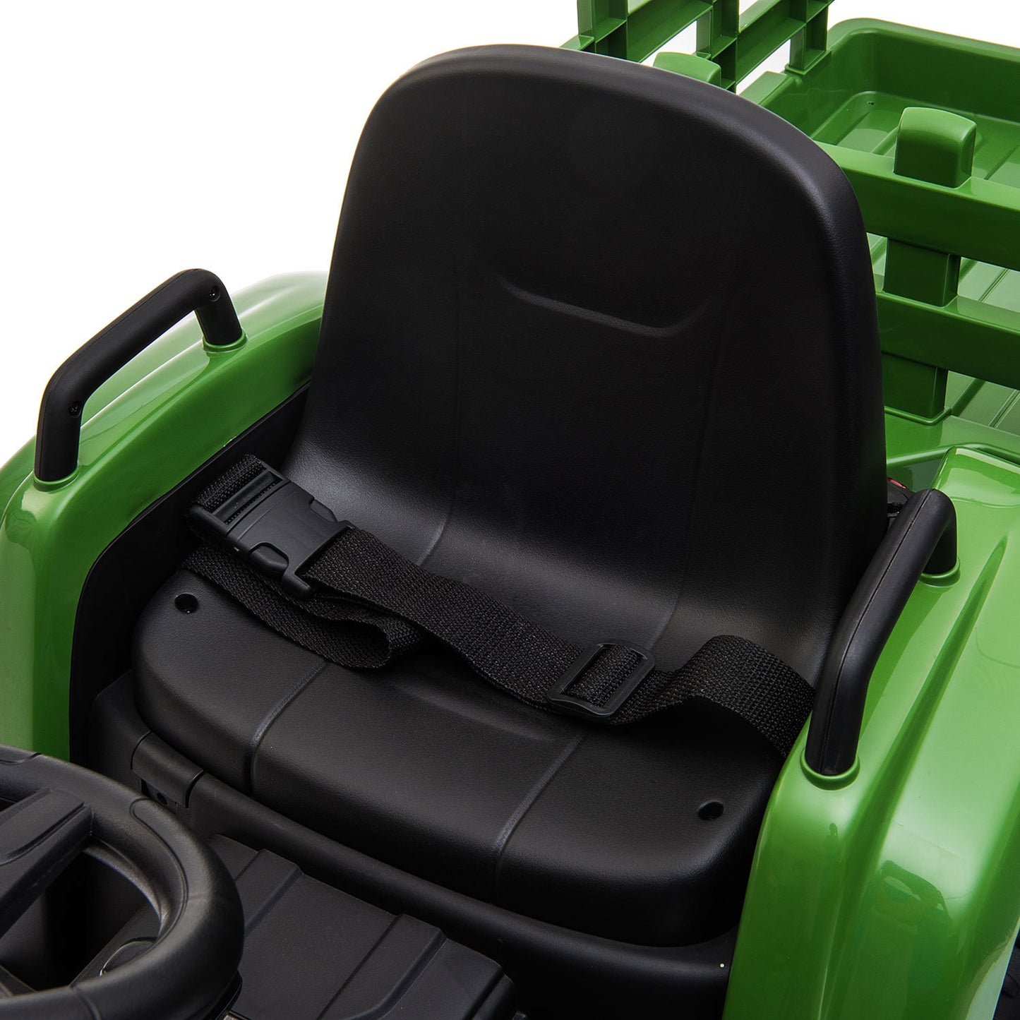 12V Ride On Tractor w/ Trailer; LED Lights, 3 to 6 Ages, Dark Green