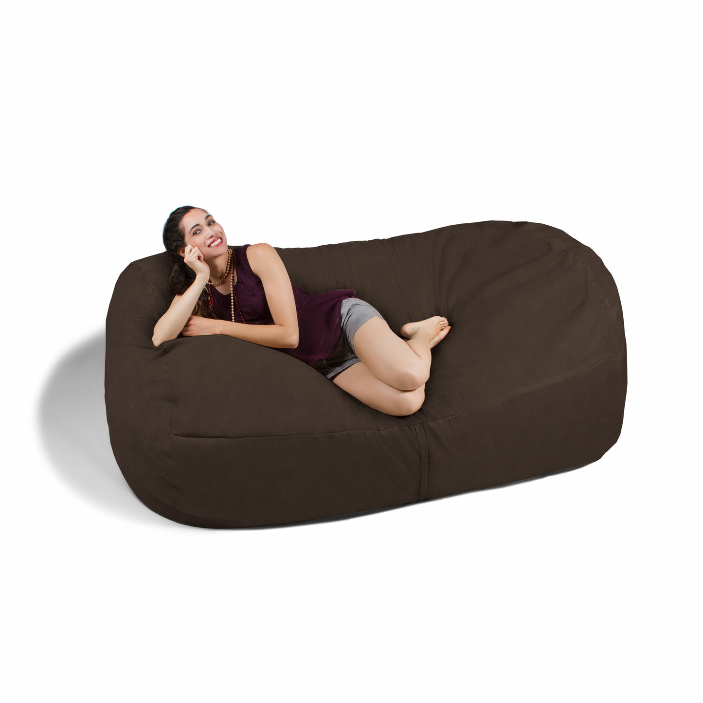 Jaxx 7 Foot Giant Bean Bag Sofa, Chocolate