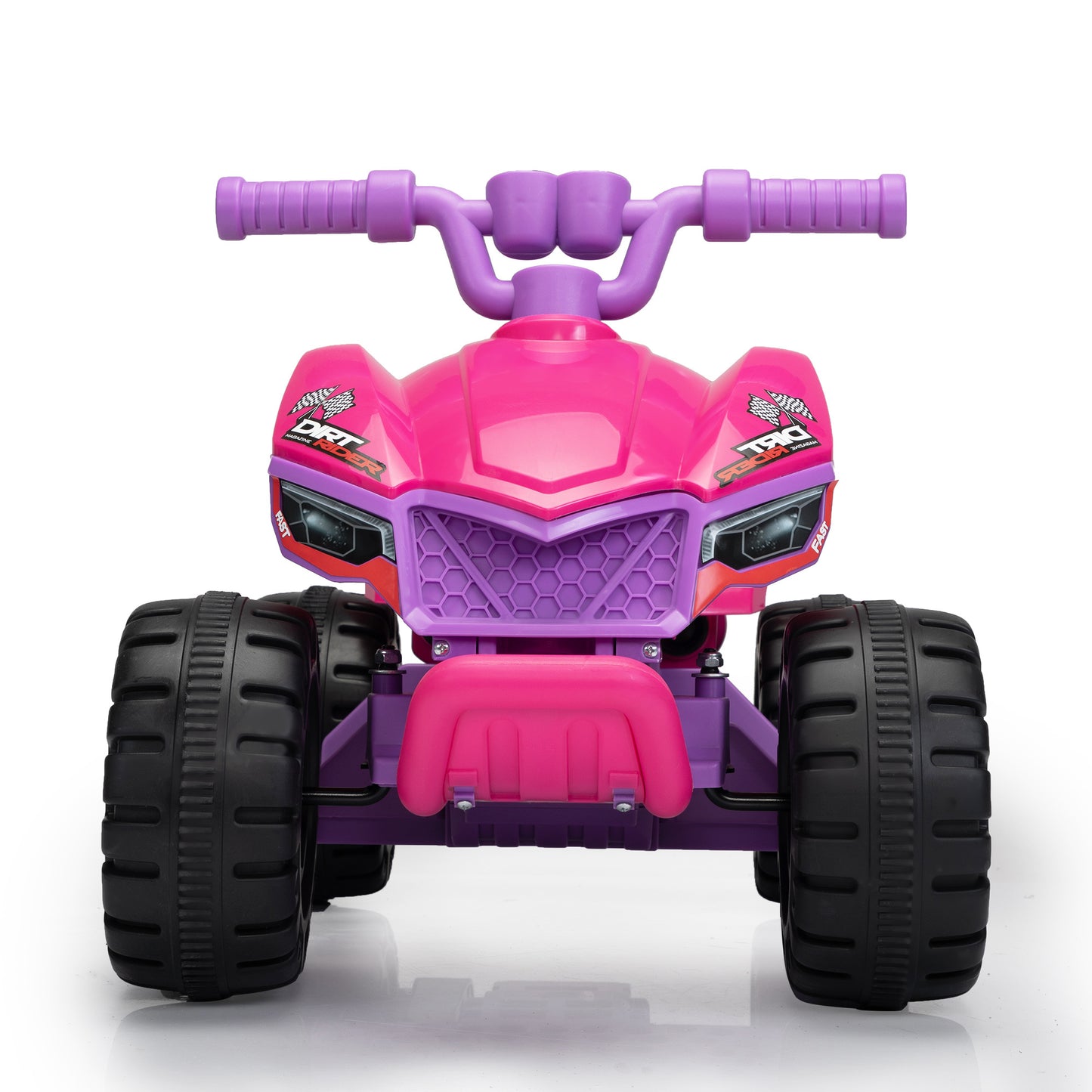 Kids Ride-on ATV; 6V Battery, w/ Music, LED Lights, Age 3-5, Rose Red