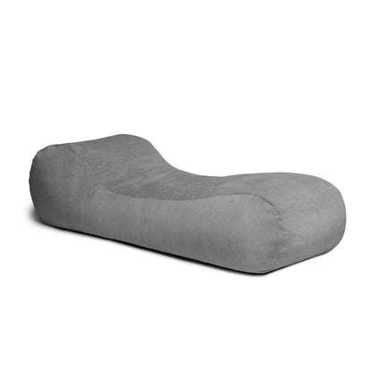 Jaxx Arlo Chaise Lounge Bean Bag Chair - Premium Chenille, Grey