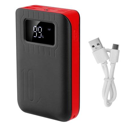 10000mAh Portable Power Bank External Battery Pack Charger Dual USB Charge Ports with LCD Display Flashlight Type C Micro USB Lightning Input Ports - Second Chance Zone