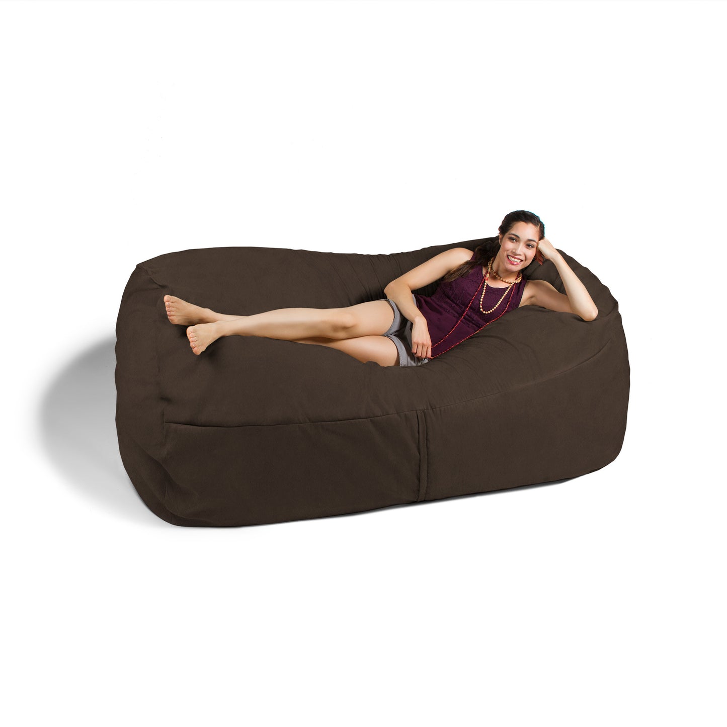 Jaxx 7 Foot Giant Bean Bag Sofa, Chocolate