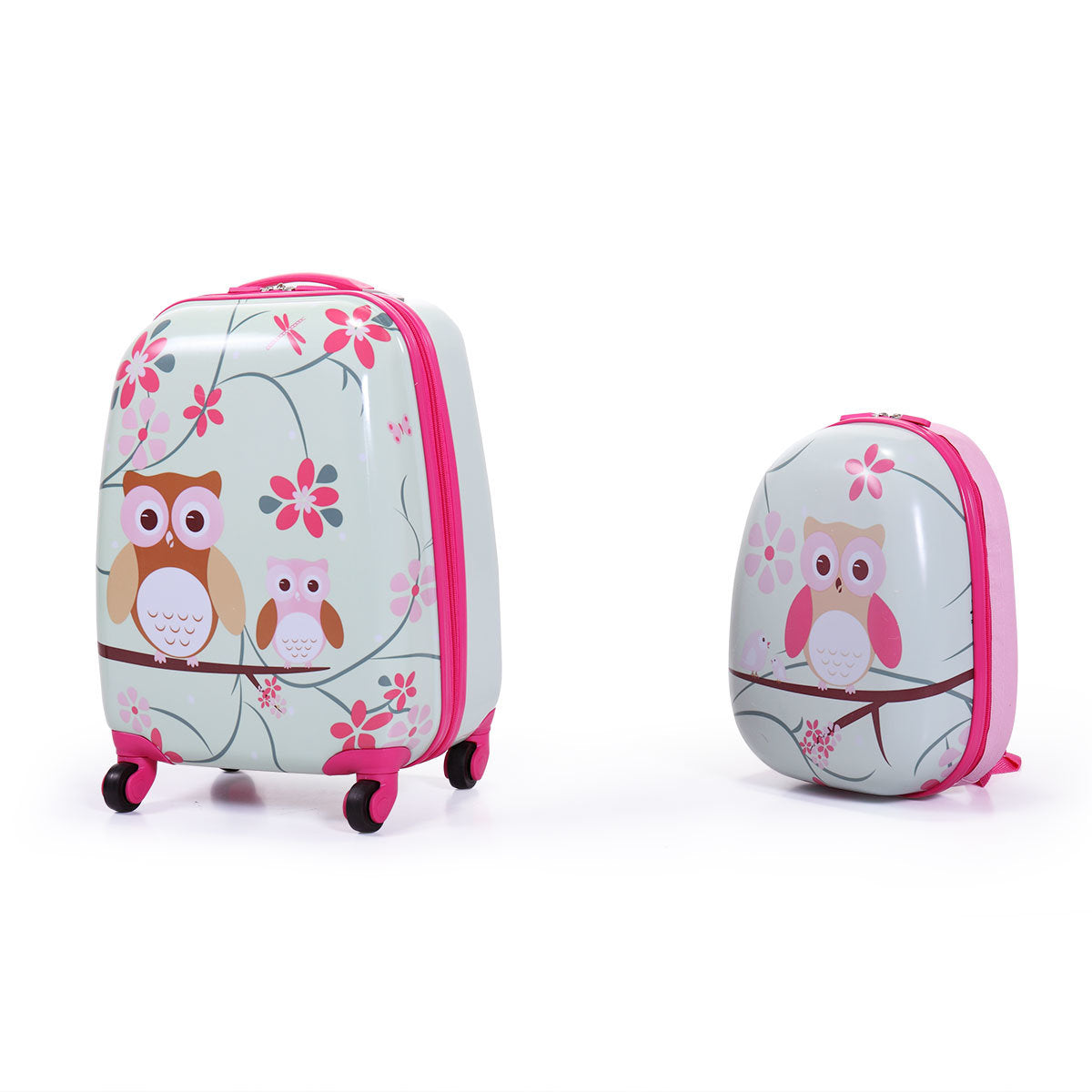 2 PCS Kids Luggage Set, 12\" Backpack and 16\" Spinner Case with 4 Universal Wheels, Travel Suitcase for Boys Girls - Second Chance Zone