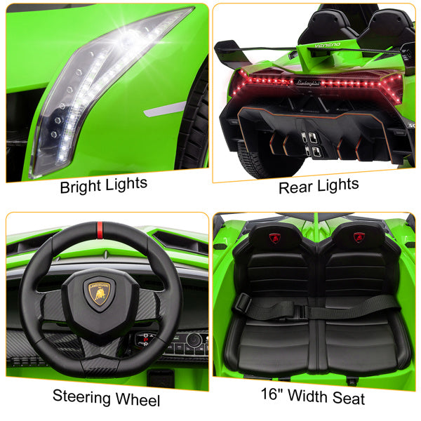 LEADZM Lamborghini Poison; Dual Drive, 12V w/ Remote Control, Green