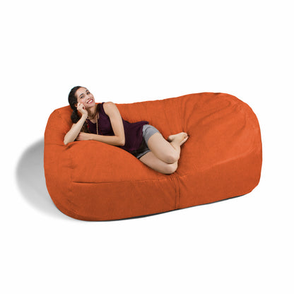 Jaxx 7 Foot Giant Bean Bag Sofa, Mandarin