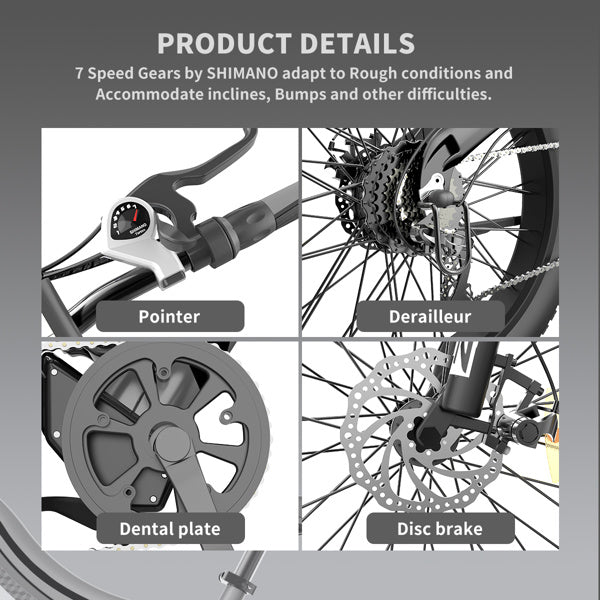 Hot Fat Tire Adults Electric Bicycle 26 In. Electric Mountain Bike; All Terrain e-bike Ebike 48V 15AH ; S18 - Second Chance Zone