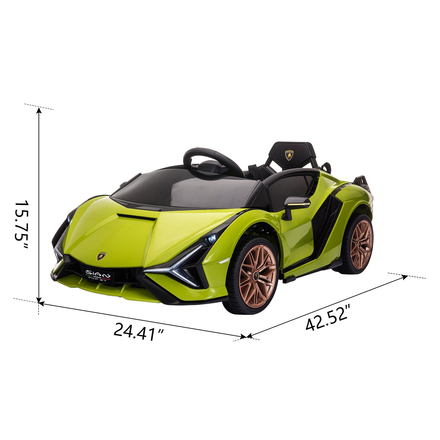 12V Electric Powered Ride on Car; green