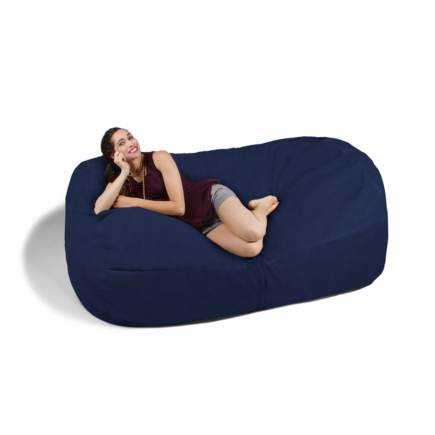 Jaxx 7 Foot Giant Bean Bag Sofa, Navy