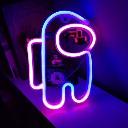 1pc, Astronaut Neon Signs With USB Or Battery Operated For Kid's Room Bedroom Bar Restaurant Game Room Christmas Valentine's Day Birthday Party Gift LED Art Decoration Light - Second Chance Zone