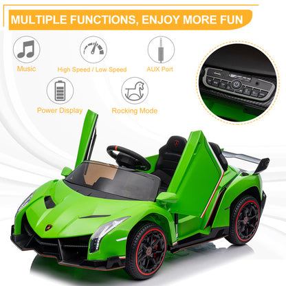 LEADZM Lamborghini Poison; Dual Drive, 12V w/ Remote Control, Green