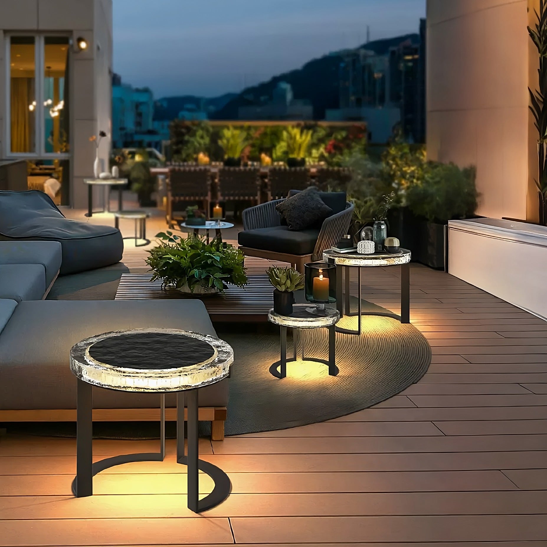 Outdoor Solar powered Garden Table, LED side table, Outdoor garden decorations, Waterproof Outdoor Lightings - Second Chance Zone