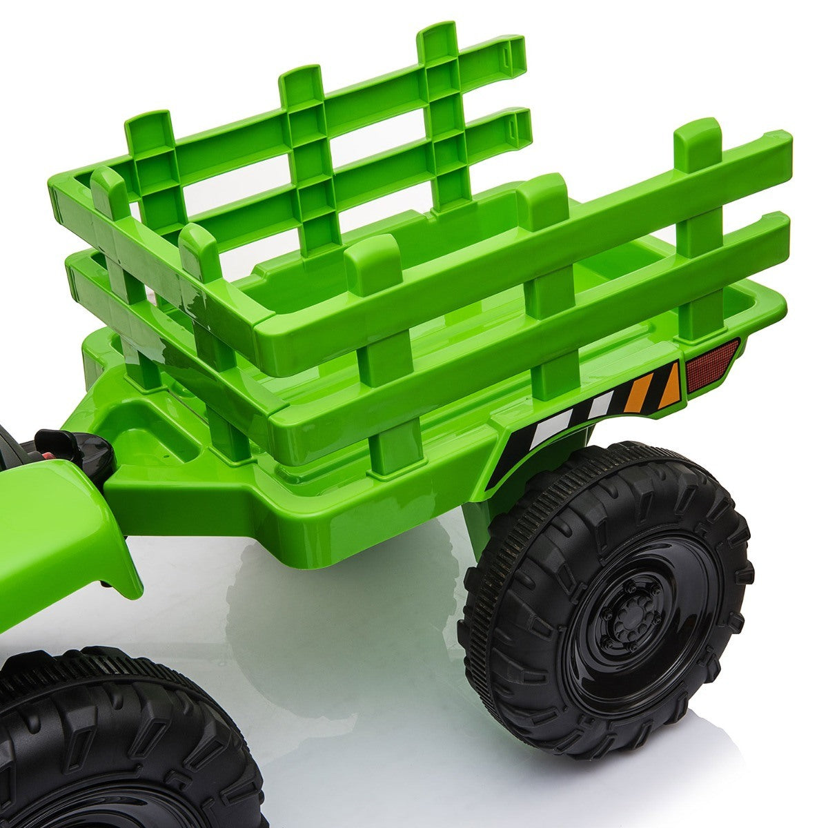 12V Ride On Tractor w/ Trailer; LED Lights, 3 to 6 Ages, Light Green