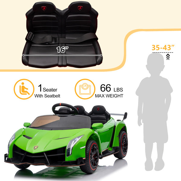 LEADZM Lamborghini Poison; Dual Drive, 12V w/ Remote Control, Green