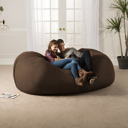 Jaxx 7 Foot Giant Bean Bag Sofa, Chocolate