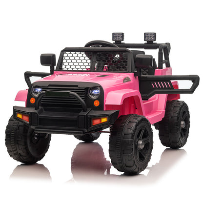 LEADZM 12V Jeep; Dual Drive 4.5A.h with 2.4G Remote Control; Pink