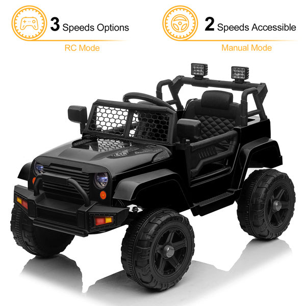 LEADZM Dual Drive Jeep;  12V 4.5A.h with 2.4G Remote Control, Black