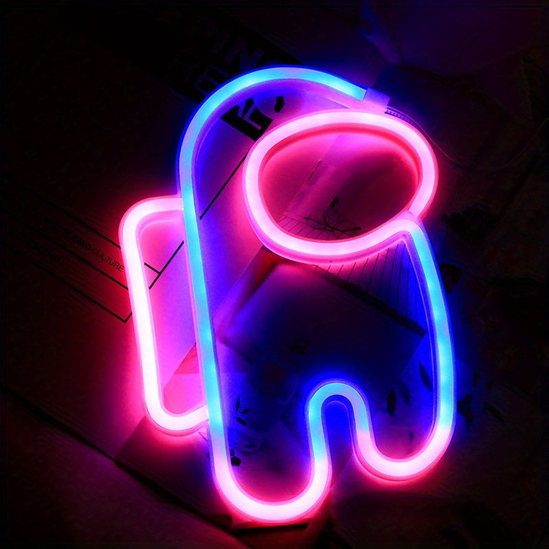 1pc, Astronaut Neon Signs With USB Or Battery Operated For Kid's Room Bedroom Bar Restaurant Game Room Christmas Valentine's Day Birthday Party Gift LED Art Decoration Light - Second Chance Zone