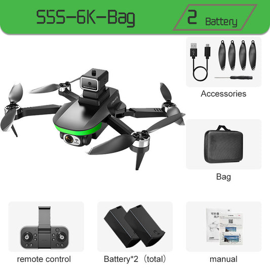 S5S Mini Drone 4k Profesional 8K HD Camera Obstacle Avoidance Aerial Photography Brushless Foldable Quadcopter 1.2km - Second Chance Zone