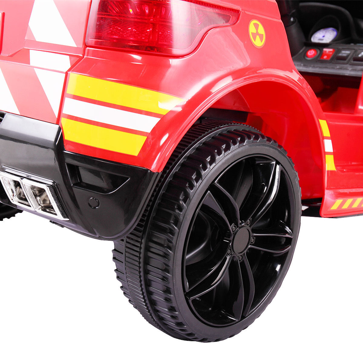 Ride on Police Car w/ Parental Remote Control; 12V Battery Powered w/ Siren, Flashing Lights, Red