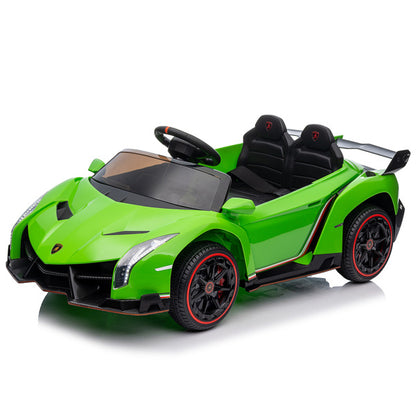 LEADZM Lamborghini Poison; Dual Drive, 12V w/ Remote Control, Green