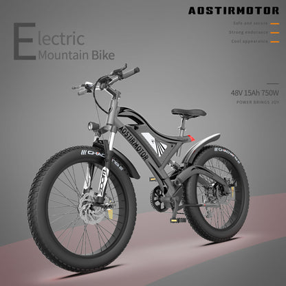 Hot Fat Tire Adults Electric Bicycle 26 In. Electric Mountain Bike; All Terrain e-bike Ebike 48V 15AH ; S18 - Second Chance Zone