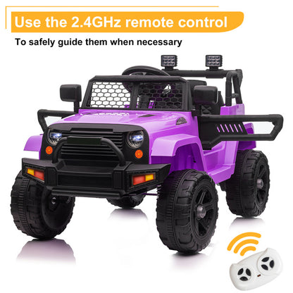 LEADZM Dual Drive Jeep; 12V 4.5A.h with 2.4G Remote Control, Purple