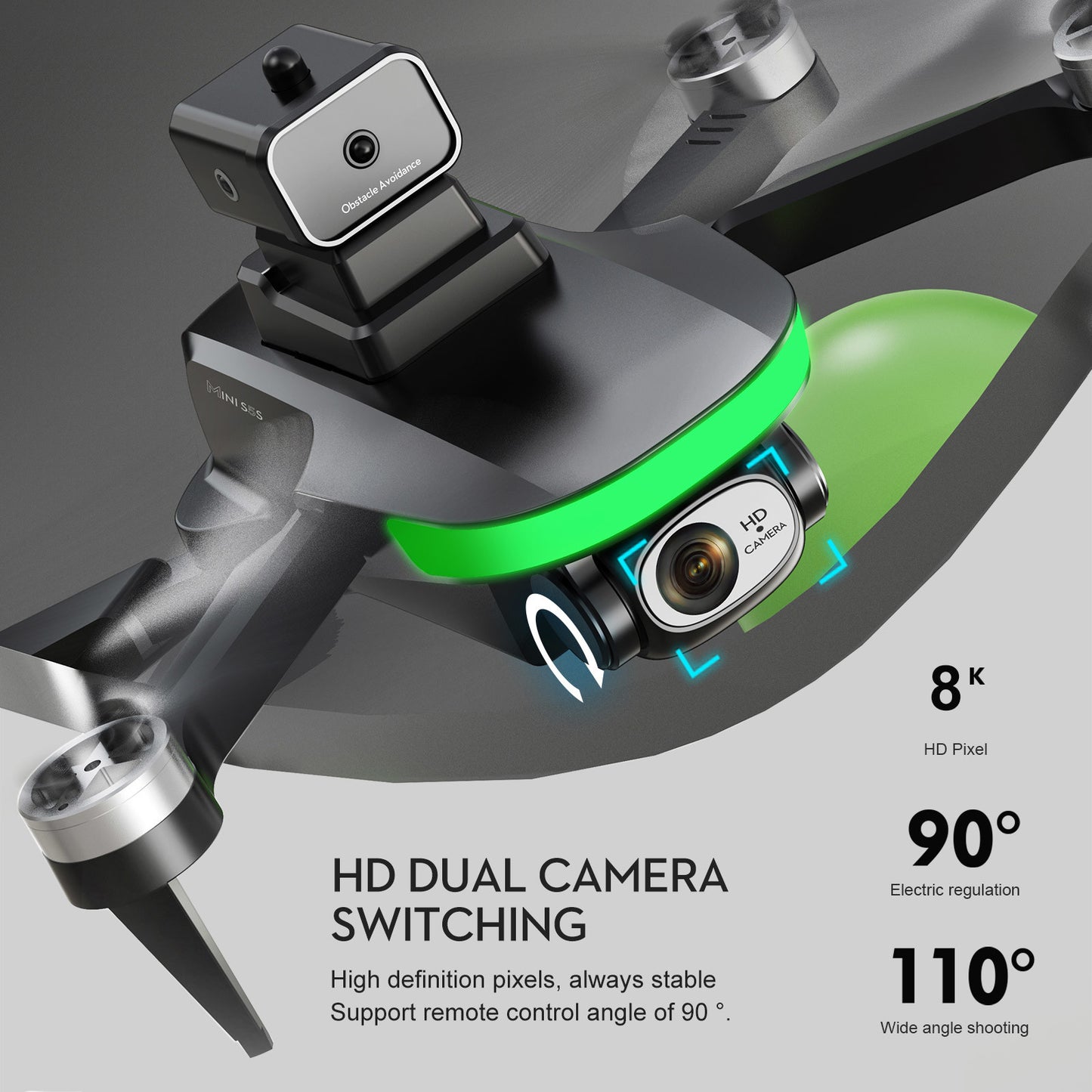 S5S Mini Drone 4k Profesional 8K HD Camera Obstacle Avoidance Aerial Photography Brushless Foldable Quadcopter 1.2km - Second Chance Zone