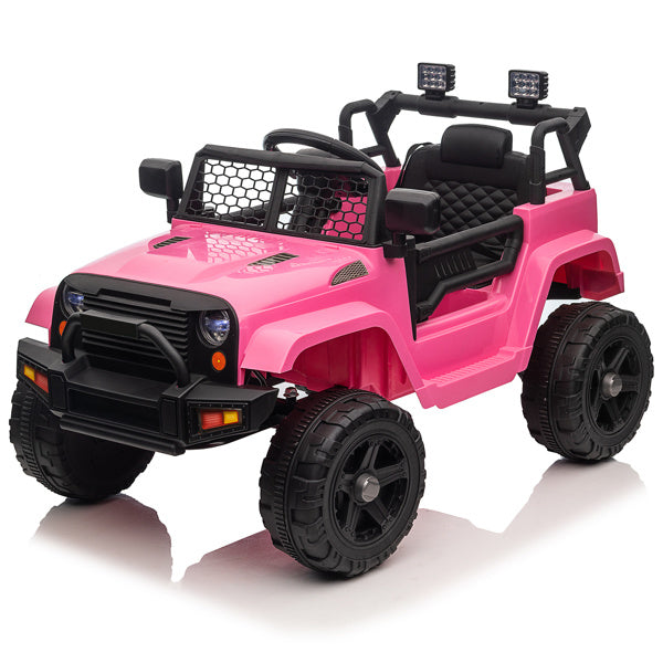 LEADZM 12V Jeep; Dual Drive 4.5A.h with 2.4G Remote Control; Pink