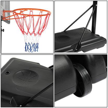 Outdoor Portable Basketball Goal; Adjustable Height 7ft - 10ft